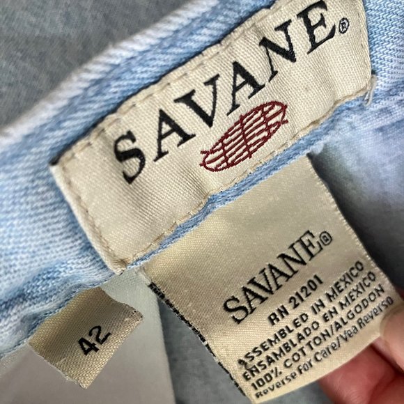 Savane Denim Jean Shorts Size 42 - Picture 2 of 3